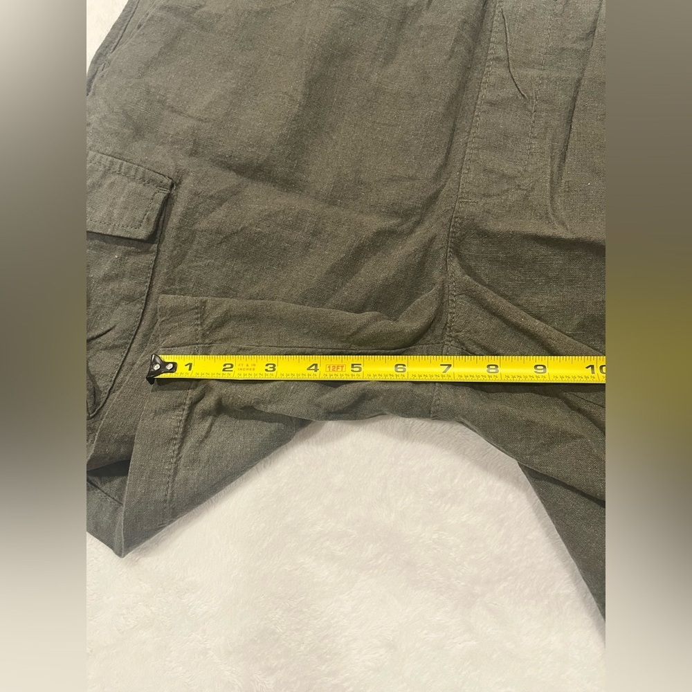 Goodfellow & Co Men’s Olive Green Linen Blend Cargo Shorts - Size Medium - Picture 6 of 8